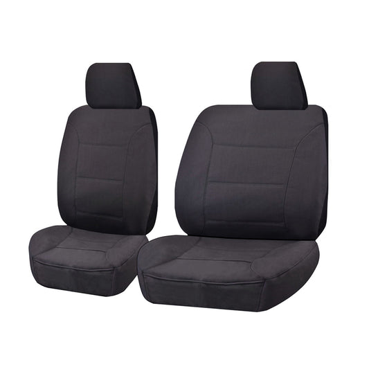 Seat Covers for NISSAN PATROL Y61 GQ-GU SERIES 1999 - 2016 SINGLE CAB CHASSIS FRONT BUCKET + _ BENCH CHARCOAL V121-CHTMPAT108