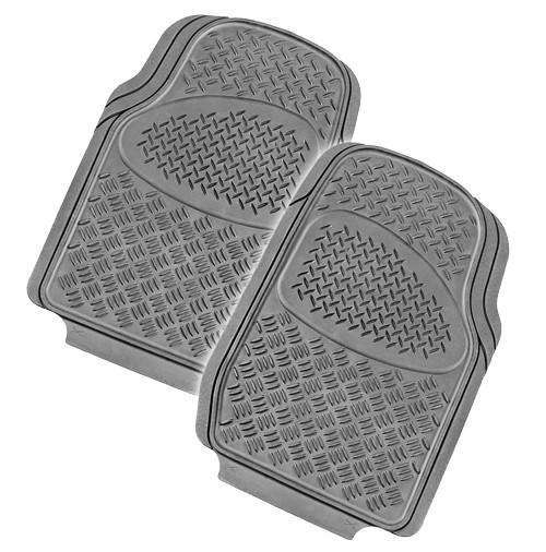 VELOCITY 2-Piece Car Mat - GREY [Rubber] V121-CMT2VELOGRY