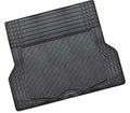 ALUMINIUM LOOK 1-Piece Boot Mat - BLACK [Rubber/Aluminium Look] V121-CMTBOOTBLK