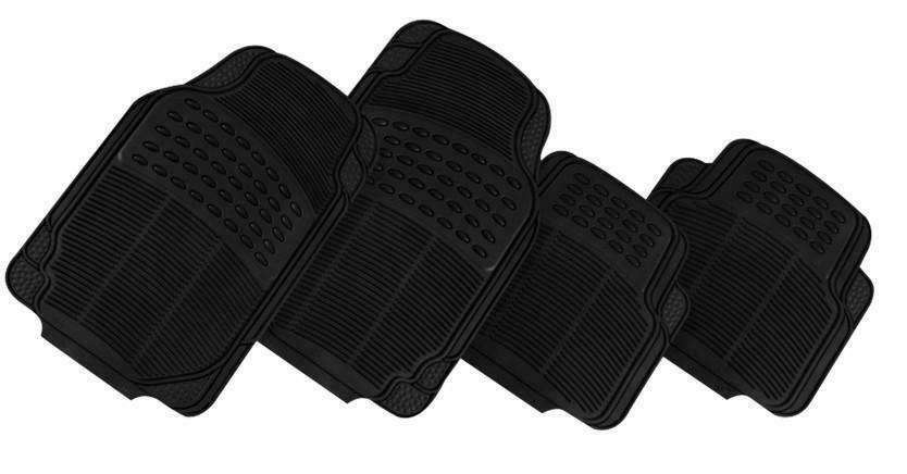 THUNDER 4-Piece Car Mat - BLACK [Rubber] V121-CMTTHUNBLK