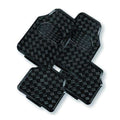 VENOM 4-Piece Car Mat - BLACK [Rubber/Aluminium Look] V121-CMTVENOBLK