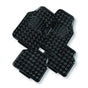 VENOM 4-Piece Car Mat - BLACK [Rubber/Aluminium Look] V121-CMTVENOBLK