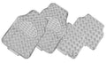 VENOM 4-Piece Car Mat - SILVER [Rubber/Aluminium Look] V121-CMTVENOSIL