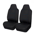 Universal Lavish Front Seat Covers Size 60/25 | Black/Blue Stitching V121-LAVA2503