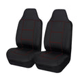 Universal Lavish Front Seat Covers Size 60/25 | Black/Red Stitching V121-LAVA2505