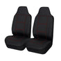 Universal Lavish Front Seat Covers Size 60/25 | Black/Red Stitching V121-LAVA2505