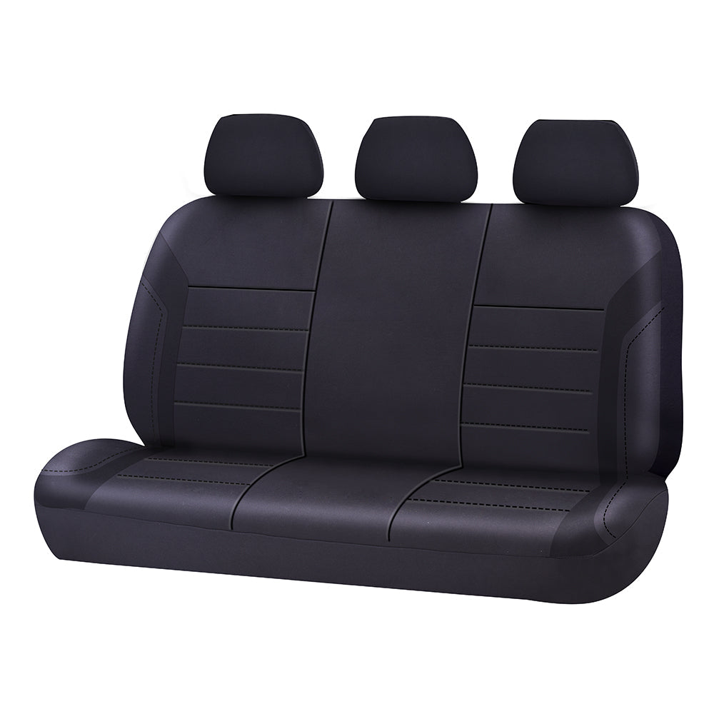 Universal Ultra Light Neoprene Rear Seat Covers Size 06/08H | Black/Black V121-NEO0608H04