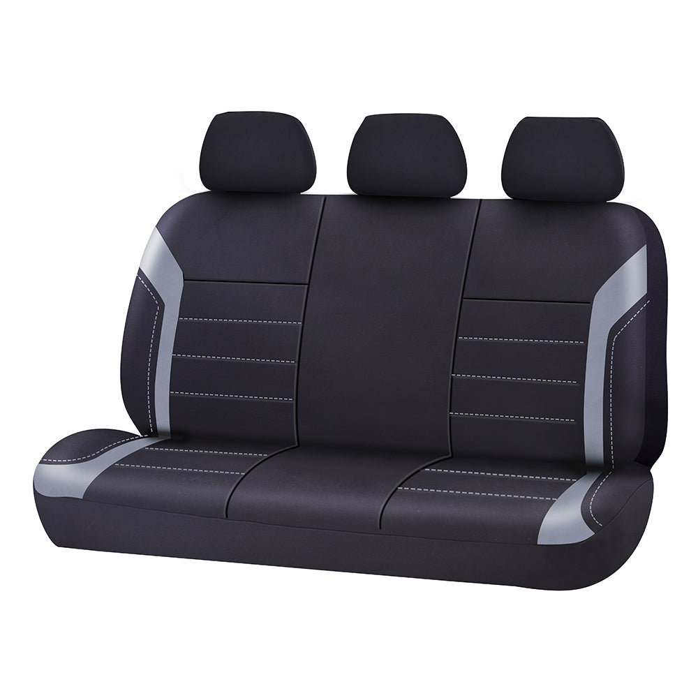 Universal Ultra Light Neoprene Rear Seat Covers Size 06/08H | Black/Grey V121-NEO0608H07