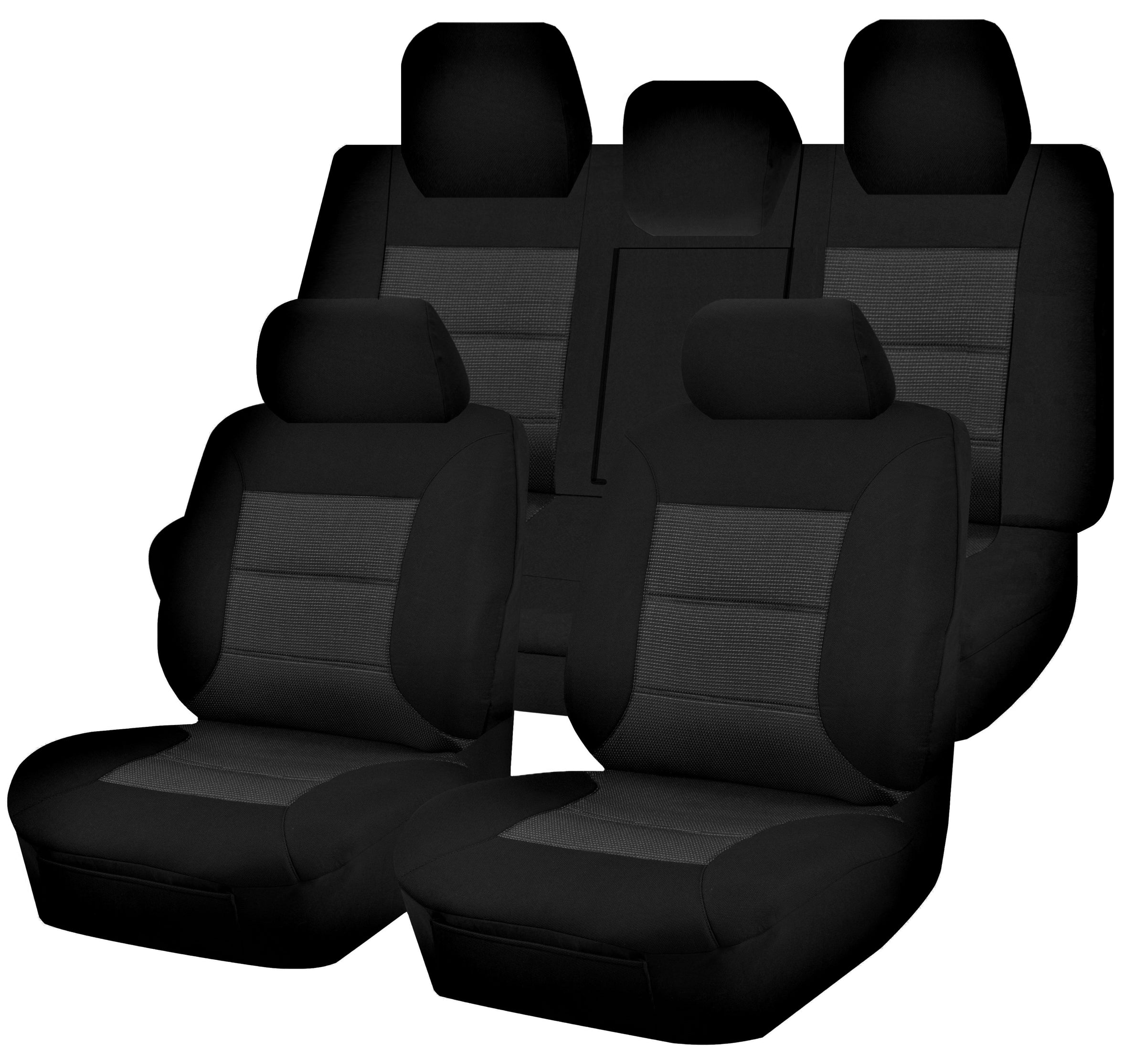 Seat Covers for TOYOTA CAMRY ASV50R 12/2011 - 12/2017 4 DOOR SEDAN FR BLACK PREMIUM V121-PMTMCAM204