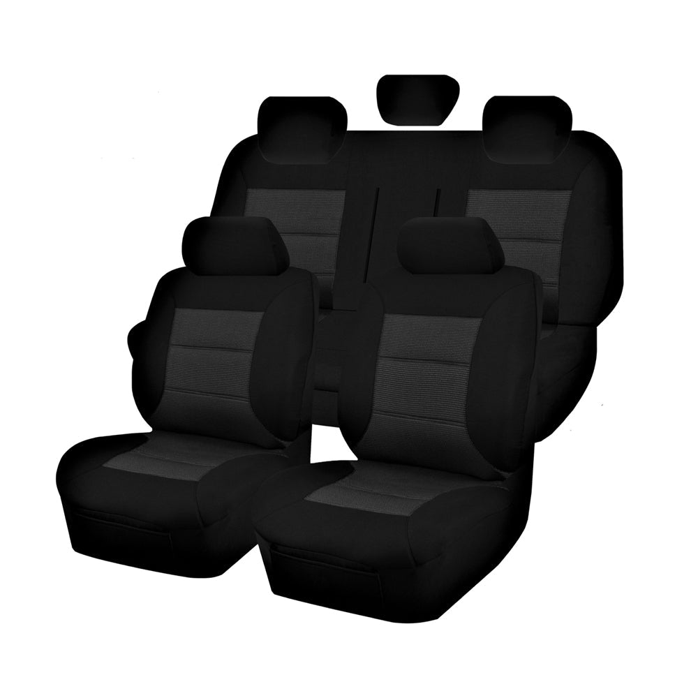 Seat Covers for ISUZU D-MAX 06/2012 - 06/2020 ON DUAL CAB CHASSIS UTILITY FR BLACK PREMIUM V121-PMTMDMX604