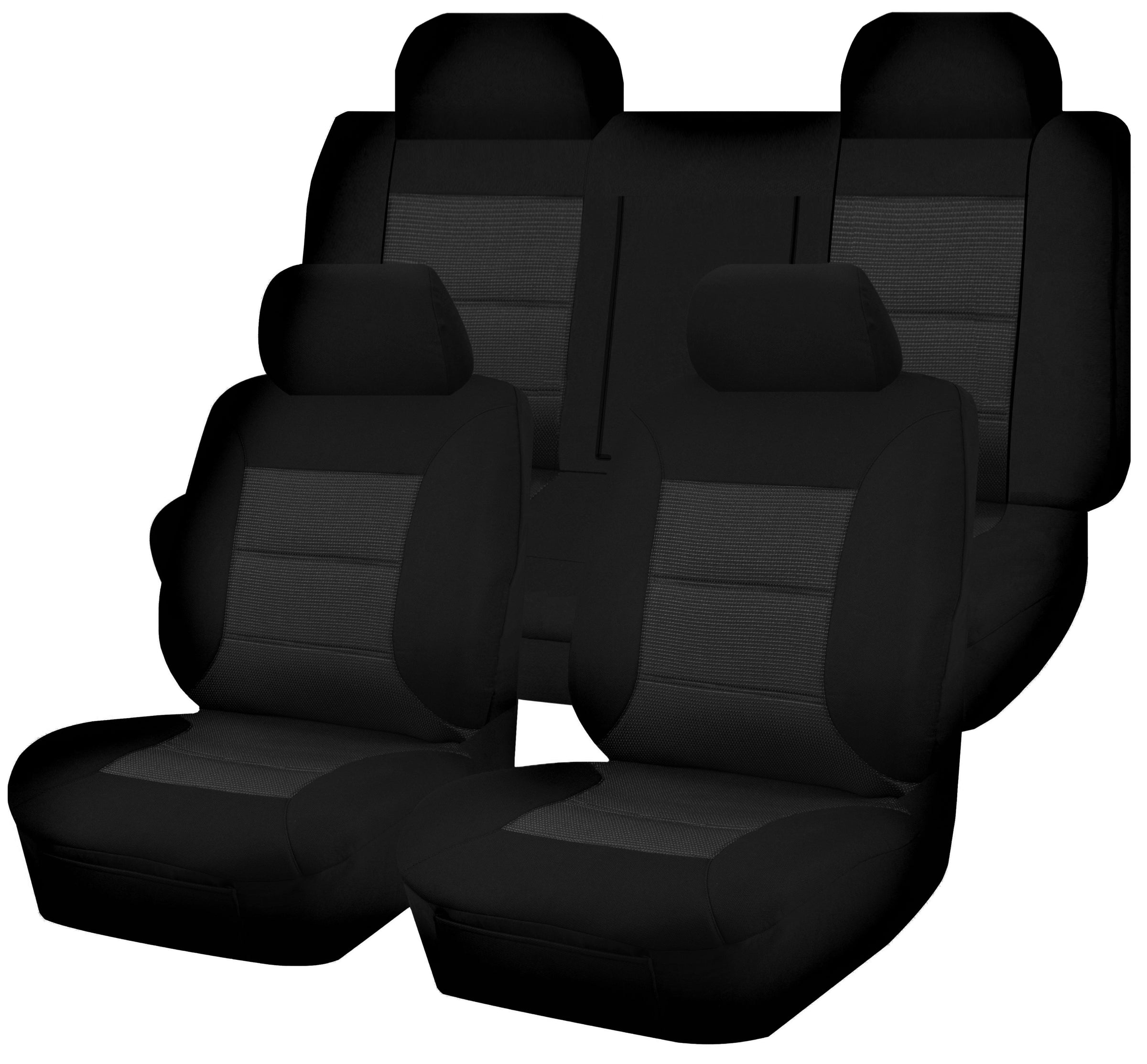 Seat Covers for FORD FALCON FG SERIES 05/2008 - 2016 4 DOOR SEDAN FR BLACK PREMIUM V121-PMTMFG0204