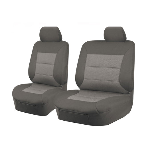 Seat Covers for TOYOTA LANDCRUISER 70 SERIES VDJ 05/2007 - ON SINGLE / DUAL CAB FRONT BUCKET + _ BENCH GREY V121-PMTMLC207