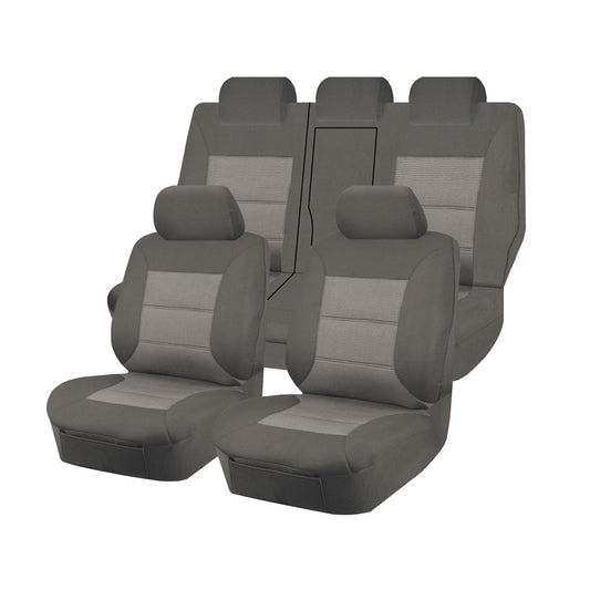 Seat Covers for MITSUBISHI OUTLANDER ZJ.ZK, ZL SERIES 11/2012 - 07/2021 4X4 SUV/WAGON 5 SEATERS FR GREY V121-PMTMOUT307