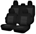 Seat Covers for MITSUBISHI TRITON FR MQ SERIES 01/2015 - ON DUAL CAB UTILITY FR BLACK PREMIUM V121-PMTMTRI0804
