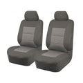 Seat Covers for MITSUBISHI TRITON MQ SERIES 01/2015 - ON DUAL / CLUB CAB UTILITY FRONT 2X BUCKETS GREY PREMIUM V121-PMTMTRI0907