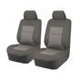 Seat Covers for MITSUBISHI TRITON MQ SERIES 01/2015 - ON DUAL / CLUB CAB UTILITY FRONT 2X BUCKETS GREY PREMIUM V121-PMTMTRI0907