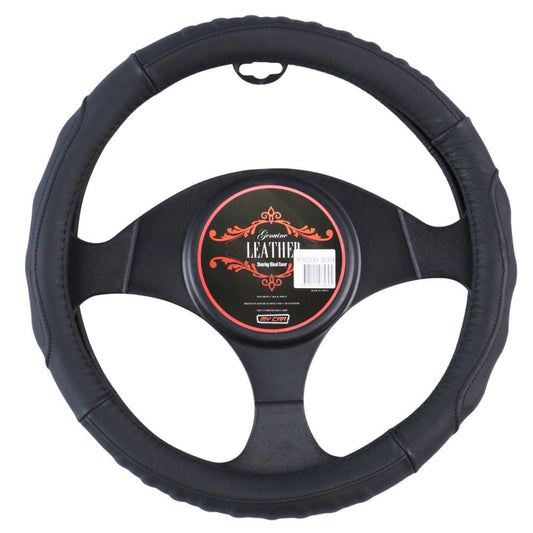 Kentucky Steering Wheel Cover - Black [Leather] V121-SWCKENTBLK