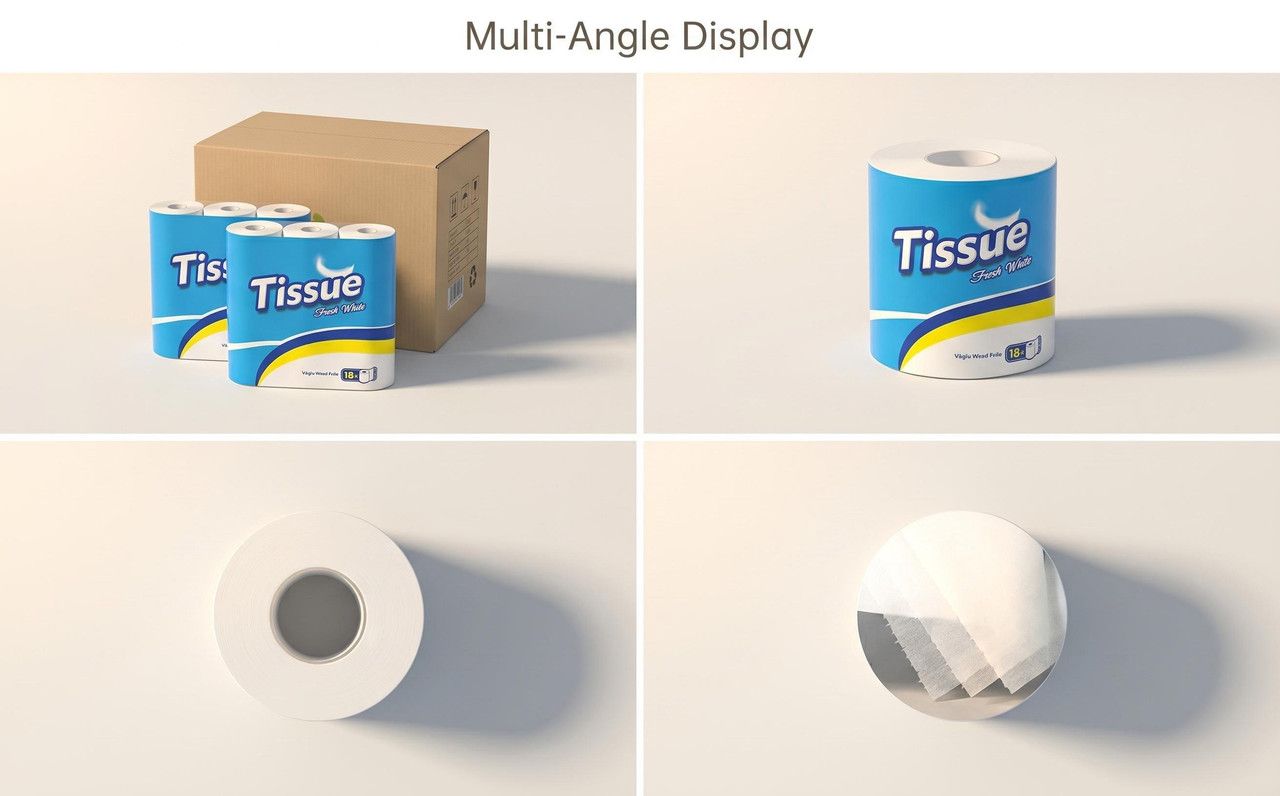 Coreless Toilet Paper, 18 Rolls Per Carton V1213-101