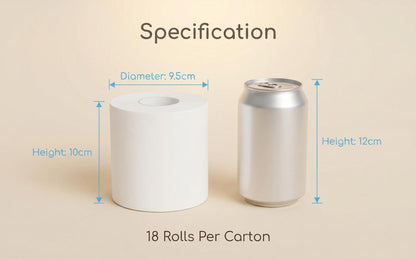 Coreless Toilet Paper, 18 Rolls Per Carton V1213-101