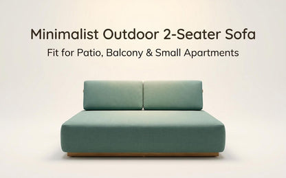 Nordic Minimalist Outdoor 2-Seater Fabric Sofa V1213-130