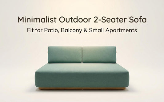 Nordic Minimalist Outdoor 2-Seater Fabric Sofa V1213-130