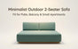 Nordic Minimalist Outdoor 2-Seater Fabric Sofa V1213-130