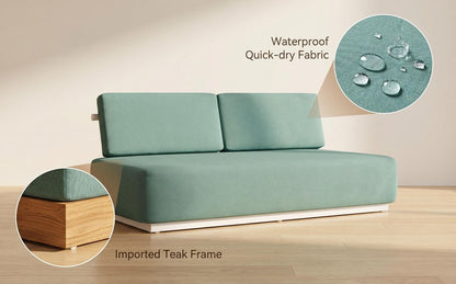 Nordic Minimalist Outdoor 2-Seater Fabric Sofa V1213-130