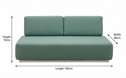 Nordic Minimalist Outdoor 2-Seater Fabric Sofa V1213-130