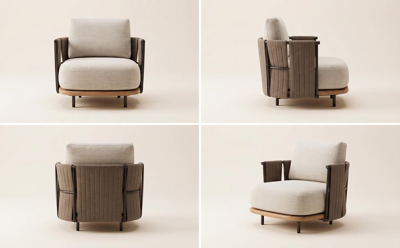 Woven Armrest Single Outdoor Sofa V1213-131