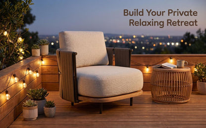 Woven Armrest Single Outdoor Sofa V1213-131
