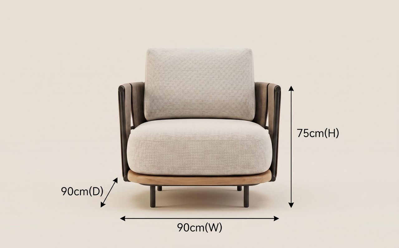 Woven Armrest Single Outdoor Sofa V1213-131