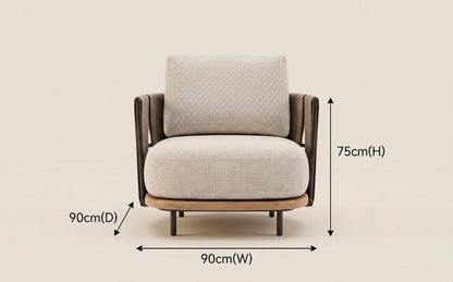 Woven Armrest Single Outdoor Sofa V1213-131