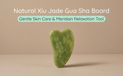 Natural Xiuyu Jade Heart-Shaped Gua Sha Board(10 pieces) V1213-141