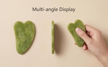Natural Xiuyu Jade Heart-Shaped Gua Sha Board(10 pieces) V1213-141
