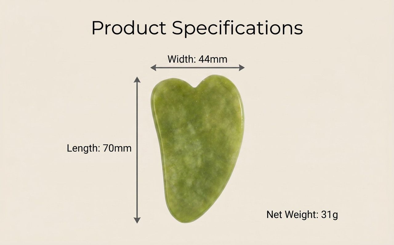 Natural Xiuyu Jade Heart-Shaped Gua Sha Board(10 pieces) V1213-141