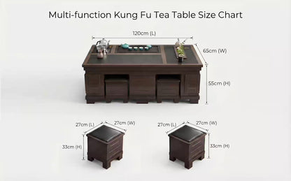 1.2m New Chinese Style Walnut Kung Fu Tea Table V1213-912