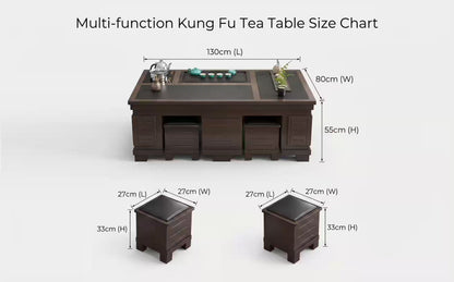1.3m New Chinese Style Walnut Kung Fu Tea Table V1213-913