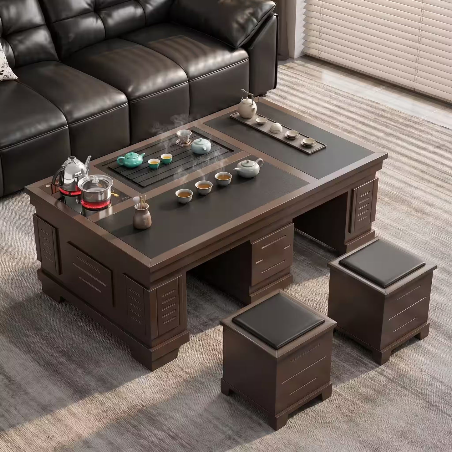 1.5m New Chinese Style Walnut Kung Fu Tea Table V1213-914