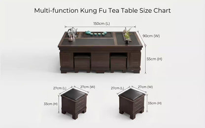 1.5m New Chinese Style Walnut Kung Fu Tea Table V1213-914