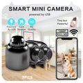 Wireless Surveillance Camera X5 6pcs - 2.4GHz WiFi, night vision, HD, 360 rotation, black. Home/office use, V1214-3PCS-X5JK