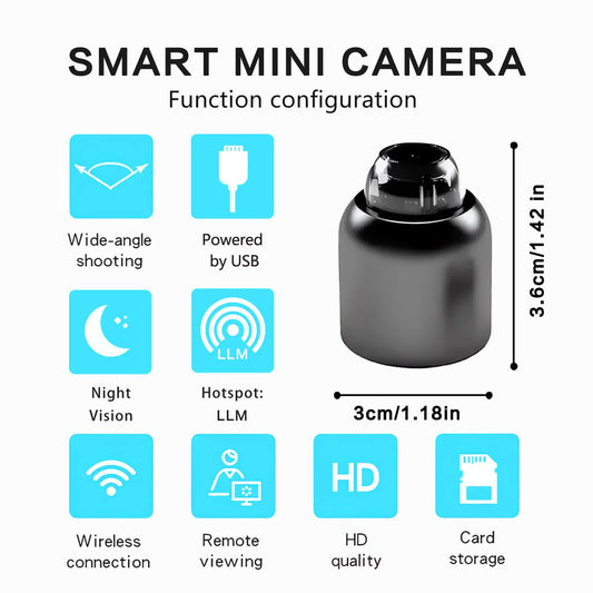 Wireless Surveillance Camera X5 6pcs - 2.4GHz WiFi, night vision, HD, 360 rotation, black. Home/office use, V1214-3PCS-X5JK