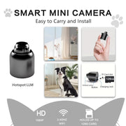 3pcs Mini Wireless Surveillance Camera with 2.4G WiFi, HD 1080P, Supports 32GB Cards, Night Vision, Audio, V1214-3PCS-X5JK-32MC