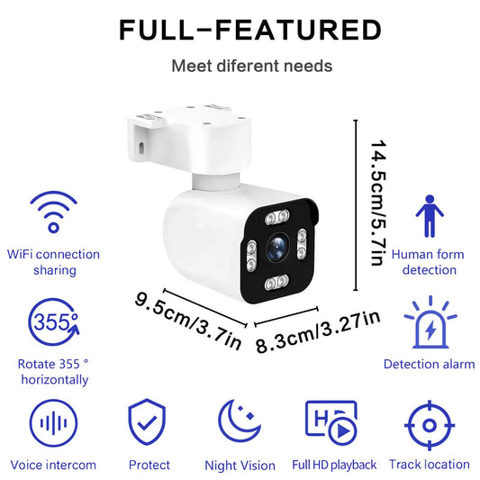 3MPSecurity Cameras for Home, 2.4G Wifi House Surveillance Cameras with Audio And Video, Security Cameras V1214-A6S