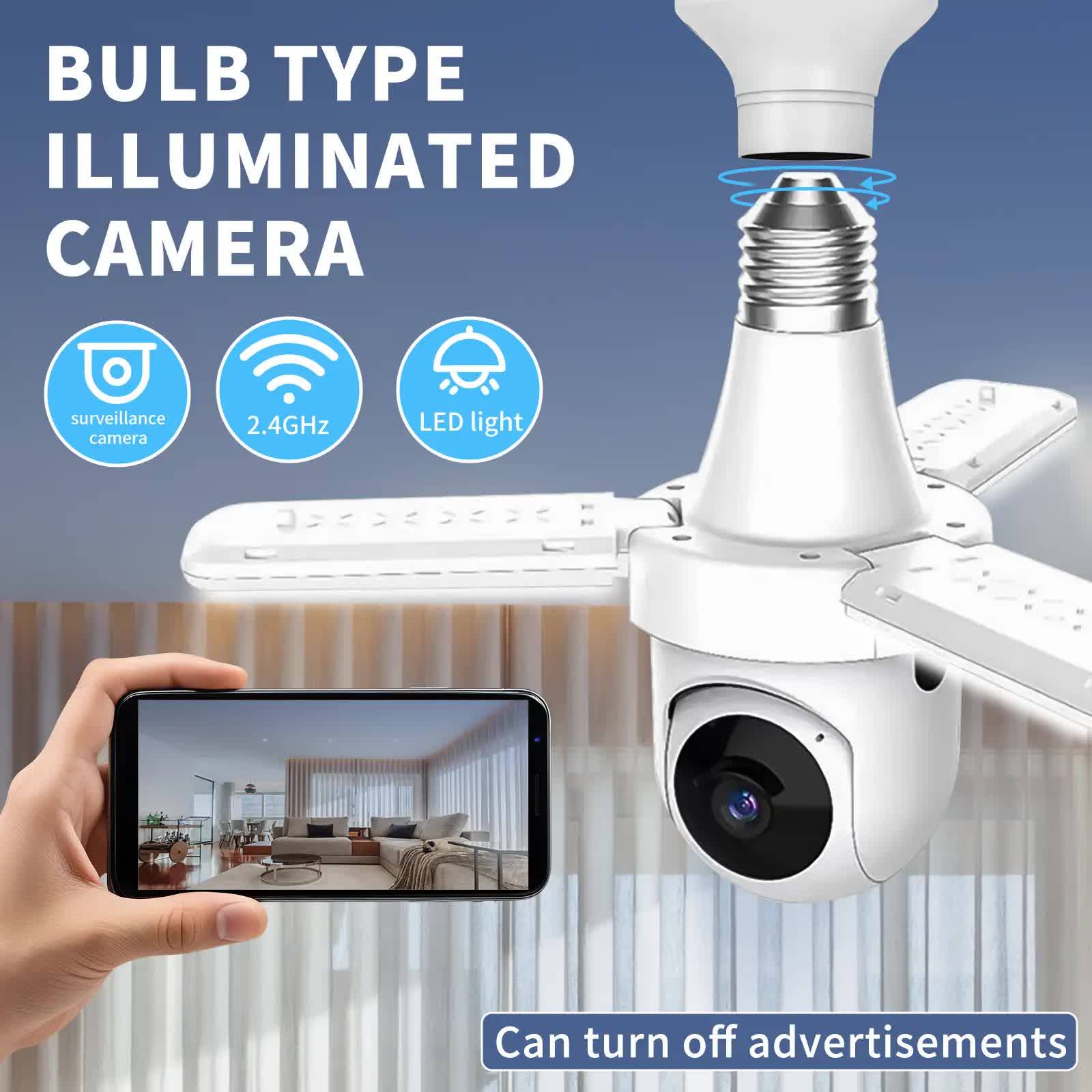 3MP dual lens security camera, suitable for home indoor and outdoor use, full-color high-definition night V1214-T23-1