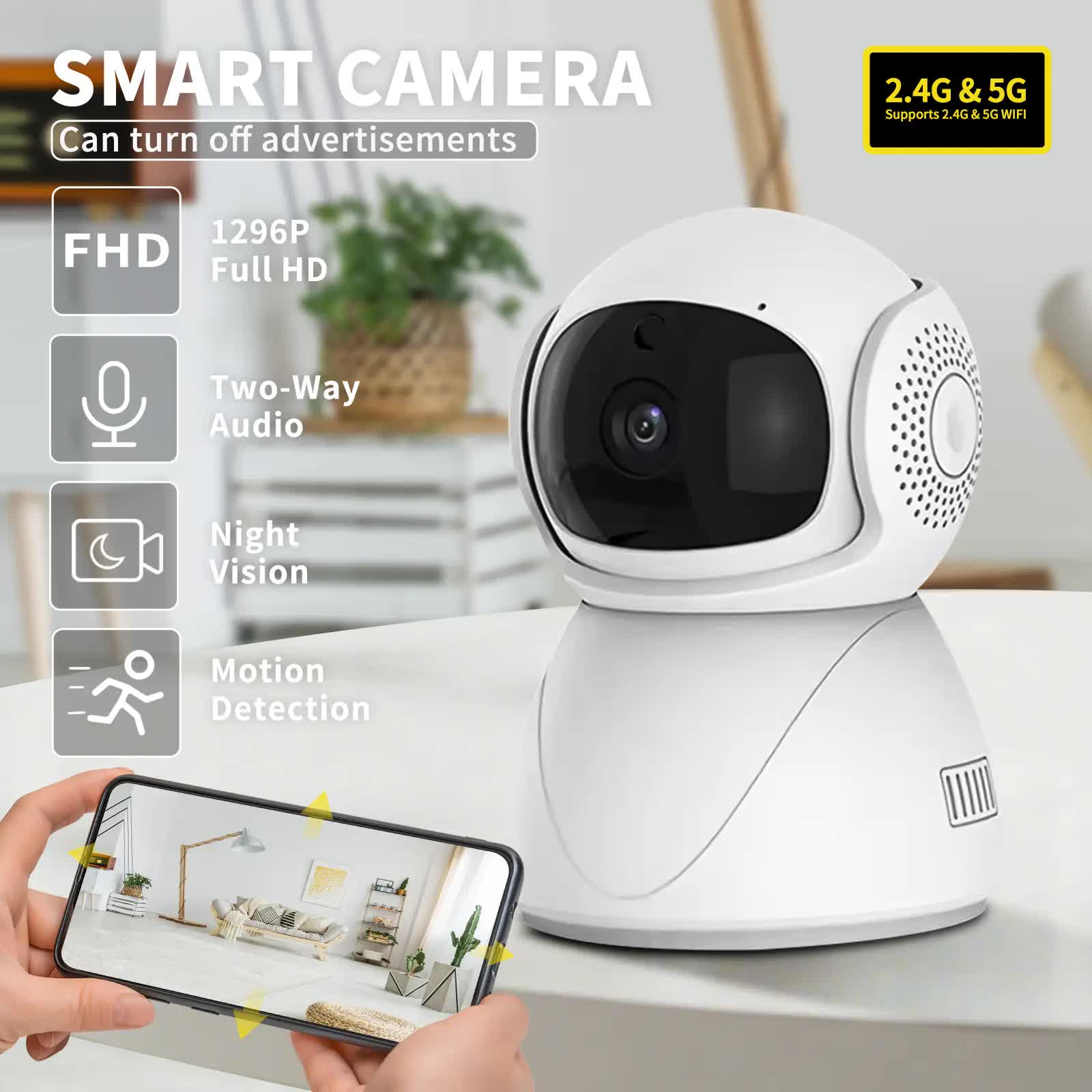 3MP dual lens security camera, suitable for home indoor and outdoor use, full-color high-definition night V1214-T28