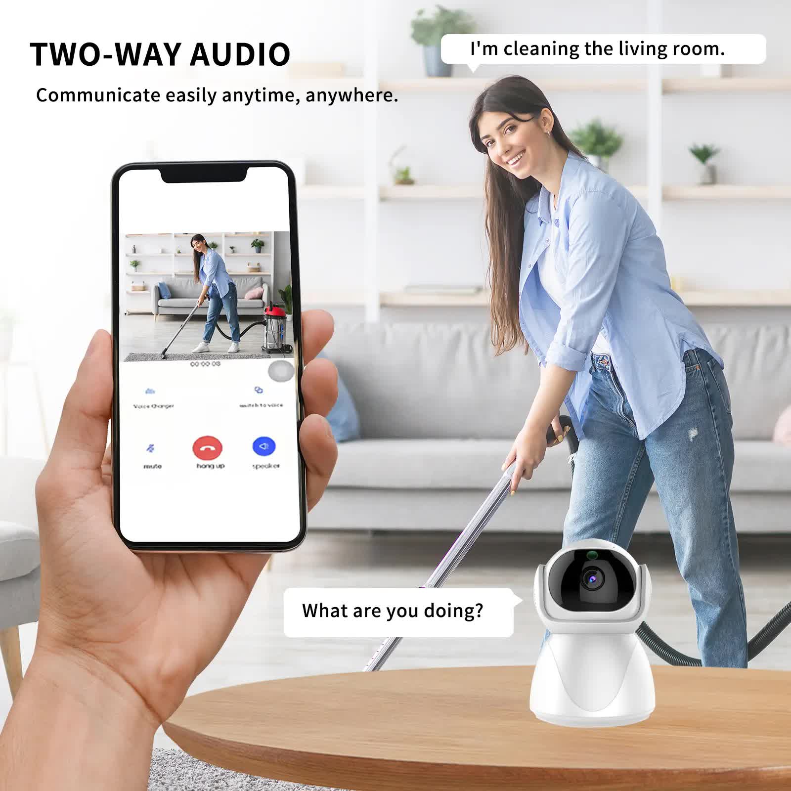 3MP dual lens security camera, suitable for home indoor and outdoor use, full-color high-definition night V1214-T28