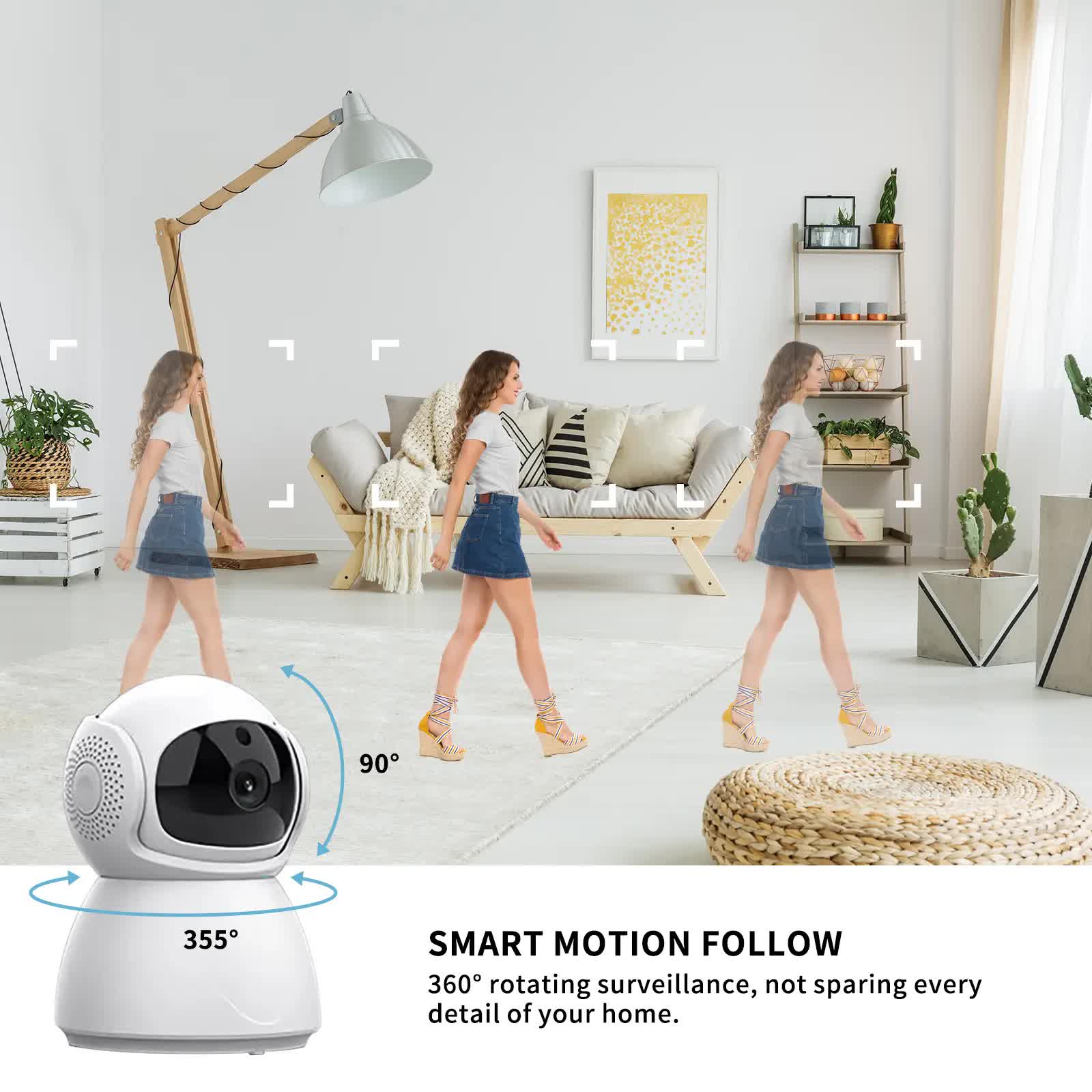 3MP dual lens security camera, suitable for home indoor and outdoor use, full-color high-definition night V1214-T28