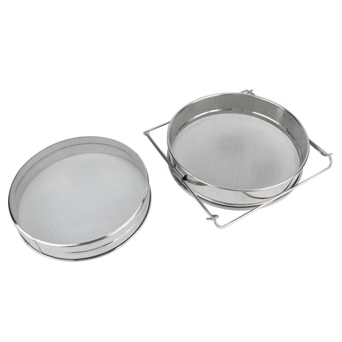 Stainless Steel Double-layer Bee Honey Sieve Filtration, Strainer Honey Harvesting Tool V122-HT-003