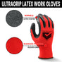 24Pcs Work Gloves Latex Coated General Purpose Hand Protection Garden Mechanic-Small V122-LG-24-S