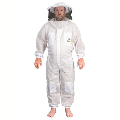 Beekeeping Bee Full Suit 3 Layer Mesh Ultra Cool Ventilated Round Head Beekeeping Protective Gear SIZE M V122-OZ-1032